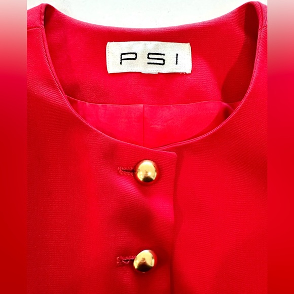 PSI for Neiman Marcus 1980s Vintage Wool Skirt Suit - Picture 3 of 8